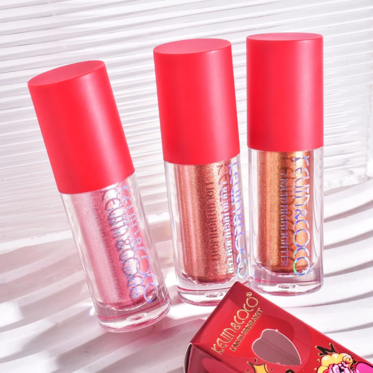 3pcs Kevin & Coco Sexy Liquid Highlighter Most Radiant & Colorful Liquid Highlighters