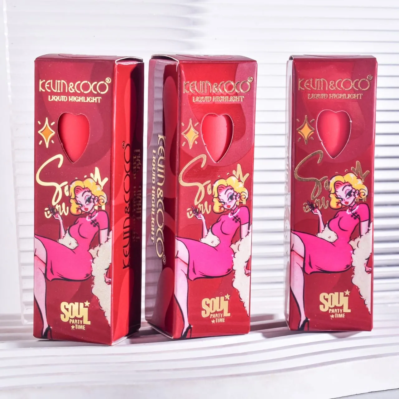 3pcs Kevin & Coco Sexy Liquid Highlighter Most Radiant & Colorful Liquid Highlighters
