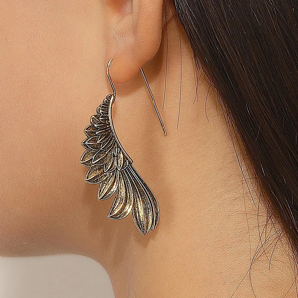 6 Pairs Boho Vintage Geometric Ethnic Style Drop Earings, Carved Pendant Earings for Women