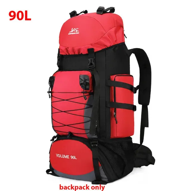 90L Travel Bag Camping Backpack Hiking Army Climbing Bags Mountaineering Large Capacity Sport Bag Outdoor Military Men Rucksack