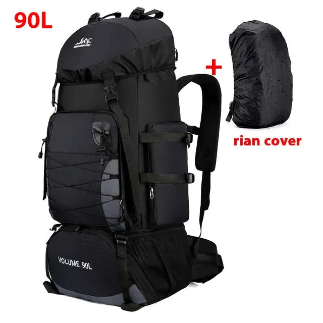 90L Travel Bag Camping Backpack Hiking Army Climbing Bags Mountaineering Large Capacity Sport Bag Outdoor Military Men Rucksack