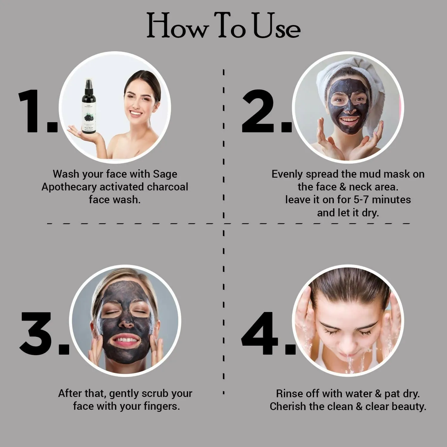 Activated Charcoal & Tea Tree 3-in-1 Mud Mask (100GM)