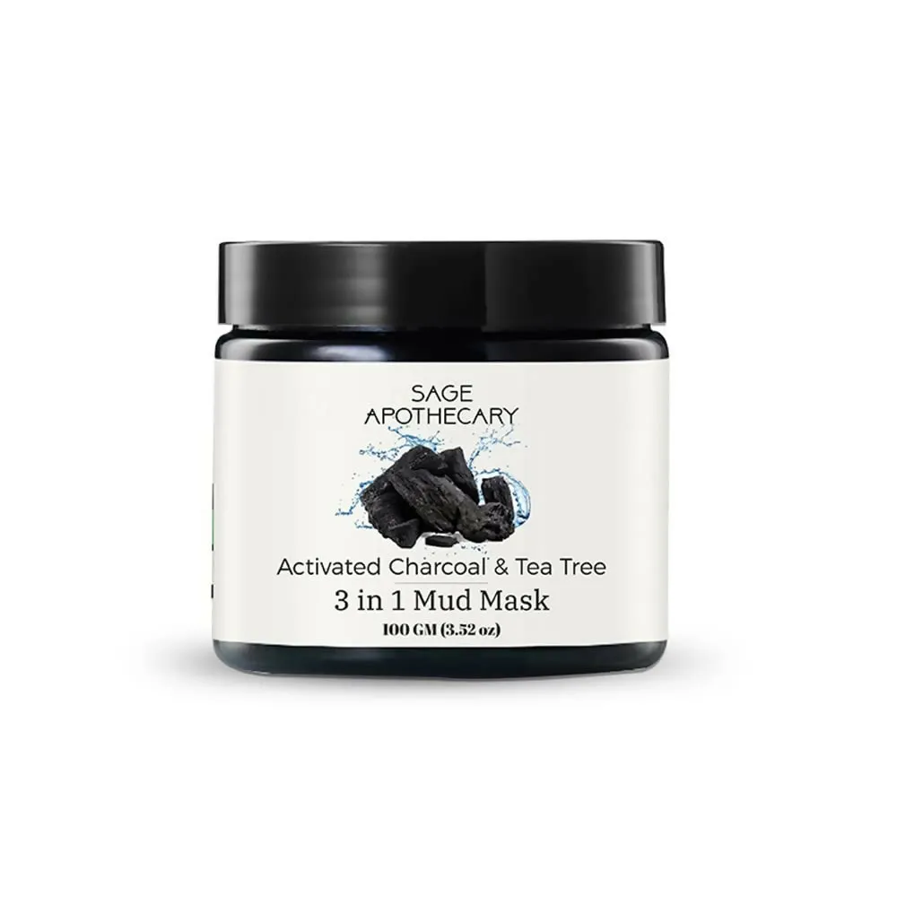 Activated Charcoal & Tea Tree 3-in-1 Mud Mask (100GM)