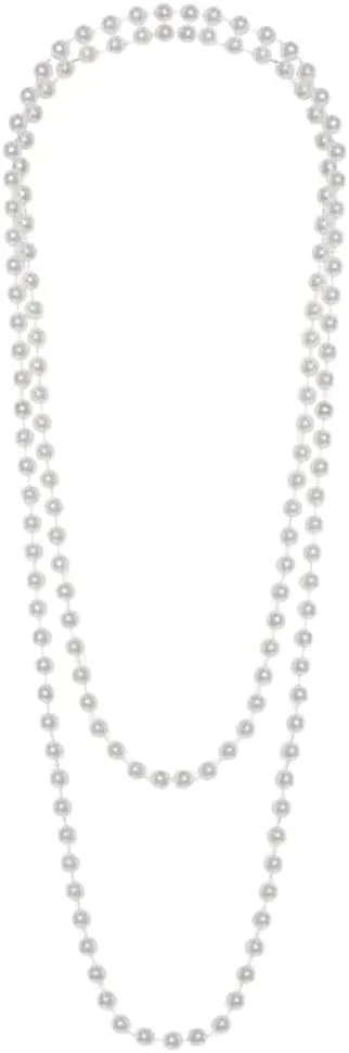 AMSCAN White Pearl Beaded Necklace - 62 Inches - 1 Pc