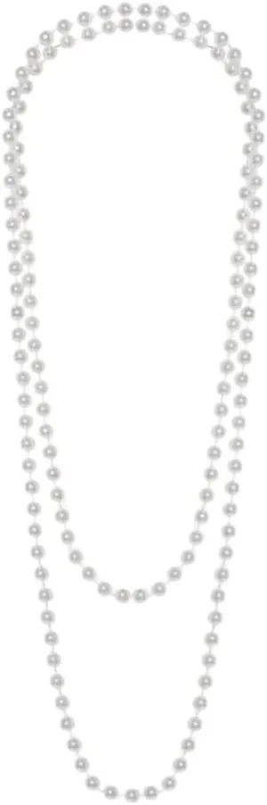 AMSCAN White Pearl Beaded Necklace - 62 Inches - 1 Pc