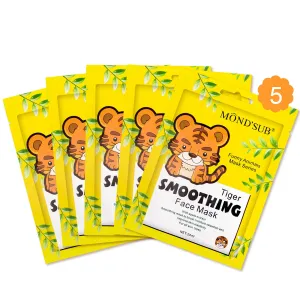 Animal Spa Beauty Mask, Character Masks Sheet-(Pack of 5) Tiger Smoothing Firming Nourishing Moisturizing Effects For All Skin Types- Birthday Party Gift for her, Girls Night, Spa Night, Beauty Gift
