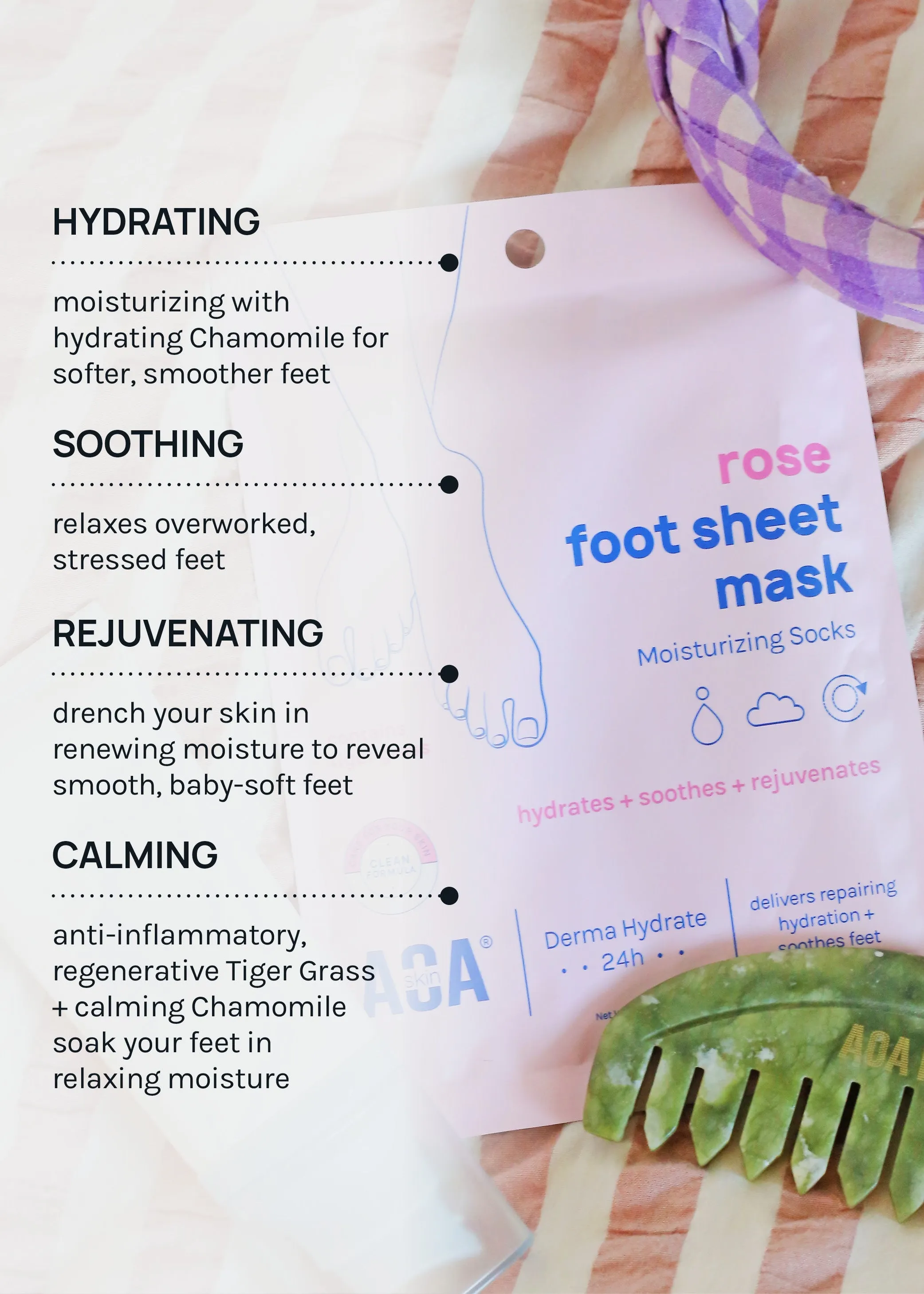 AOA Skin Rose Foot Sheet Mask