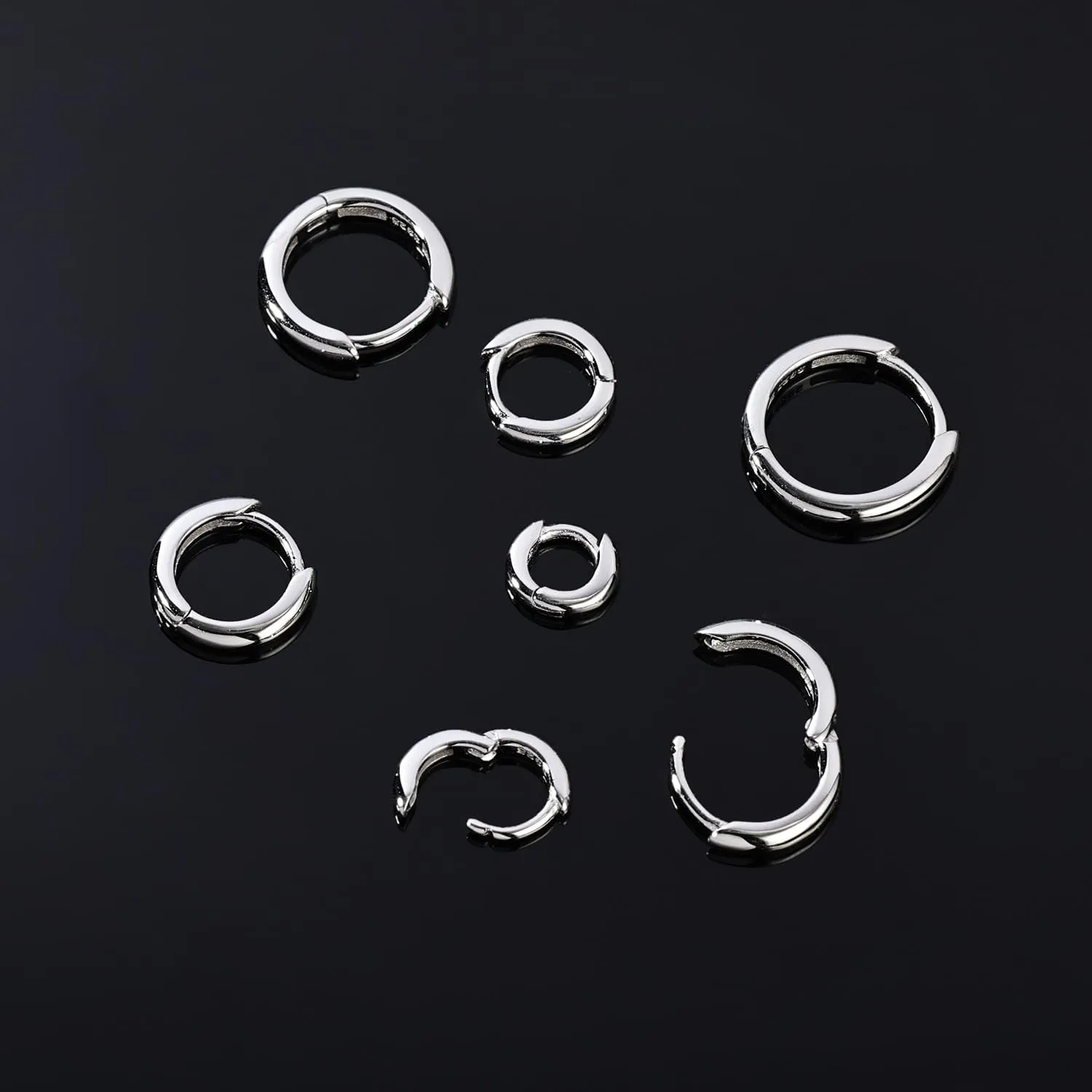AoedeJ 925 Sterling Silver Hoop Earrings for Women Small Hoopsfor Second Hole Hoops Sterling Silver Huggie Earrings for Girls