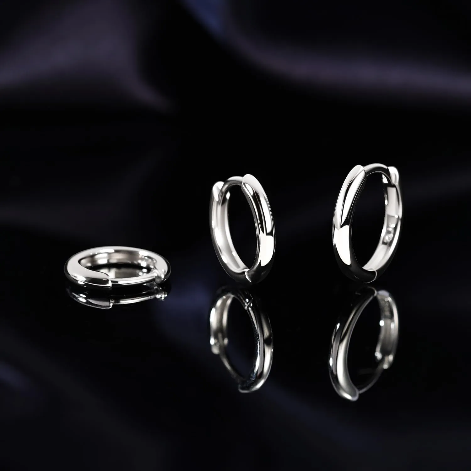 AoedeJ 925 Sterling Silver Hoop Earrings for Women Small Hoopsfor Second Hole Hoops Sterling Silver Huggie Earrings for Girls