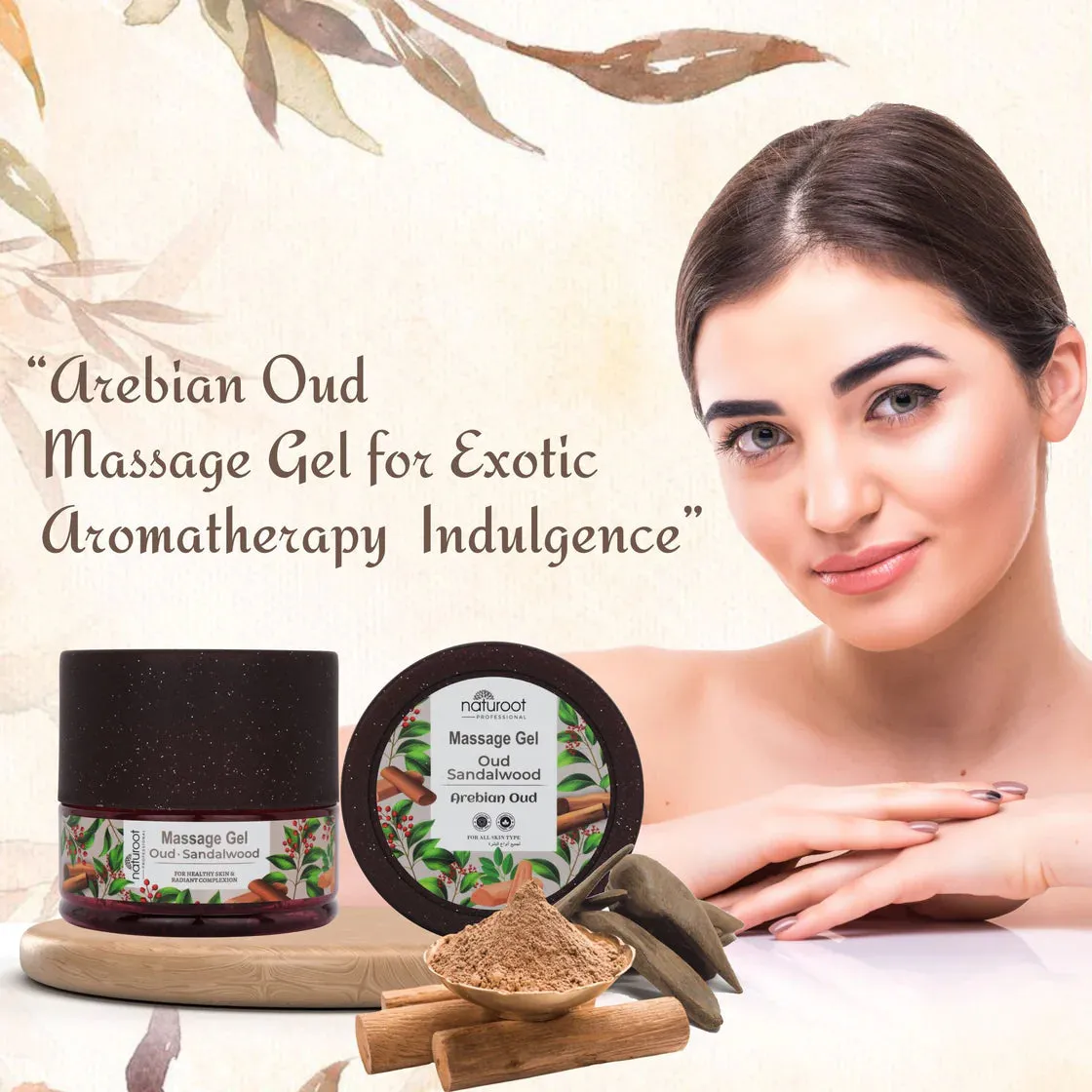 Arebian Oud Massage Cream with Scrub, Gel and Mask