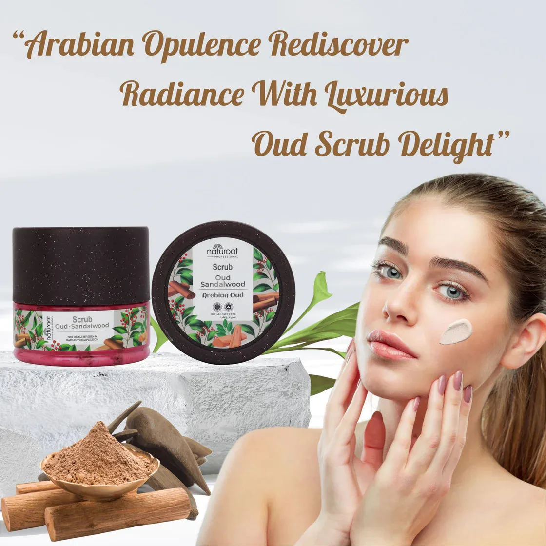 Arebian Oud Massage Cream with Scrub, Gel and Mask