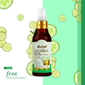 atulya Cucumber Hydrating Facial Mist toner (Buy Any3 Products & Save Rs.300 Use code : RS300)
