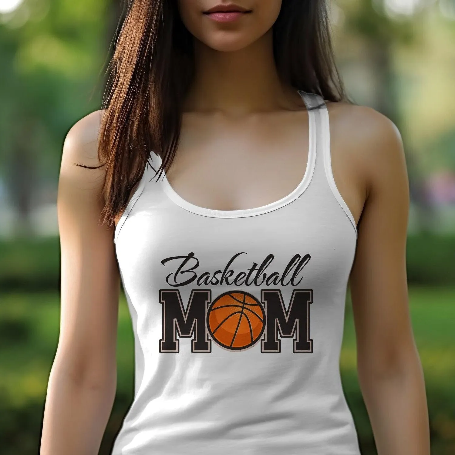 Basketball Mom T-Shirt, Sports Parent Supportive Tee, Casual Game Day Apparel, Mother's Hoops Fan Gift, Mother's Tank Top, Game Sweatshirt
