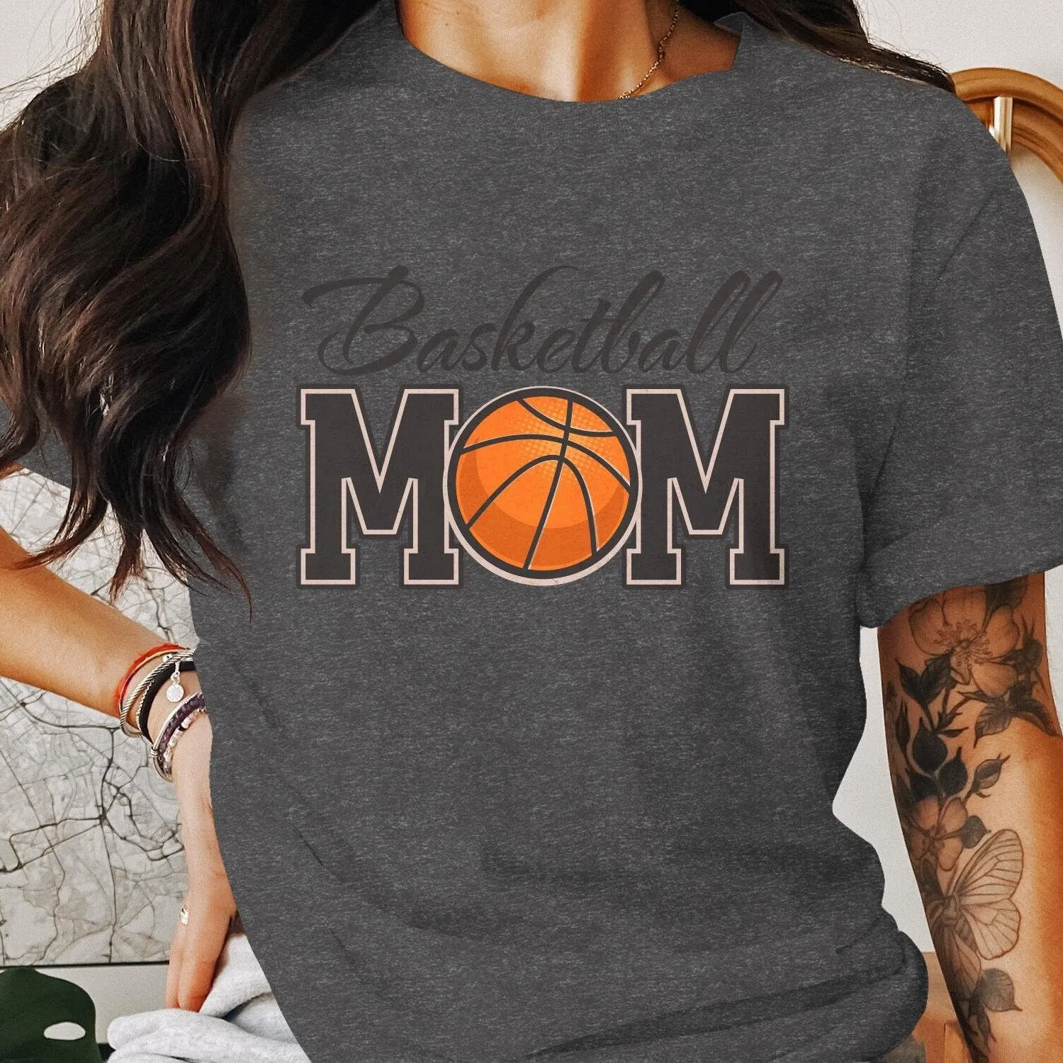 Basketball Mom T-Shirt, Sports Parent Supportive Tee, Casual Game Day Apparel, Mother's Hoops Fan Gift, Mother's Tank Top, Game Sweatshirt