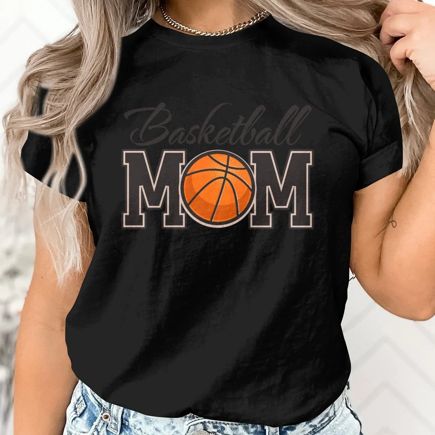 Basketball Mom T-Shirt, Sports Parent Supportive Tee, Casual Game Day Apparel, Mother's Hoops Fan Gift, Mother's Tank Top, Game Sweatshirt