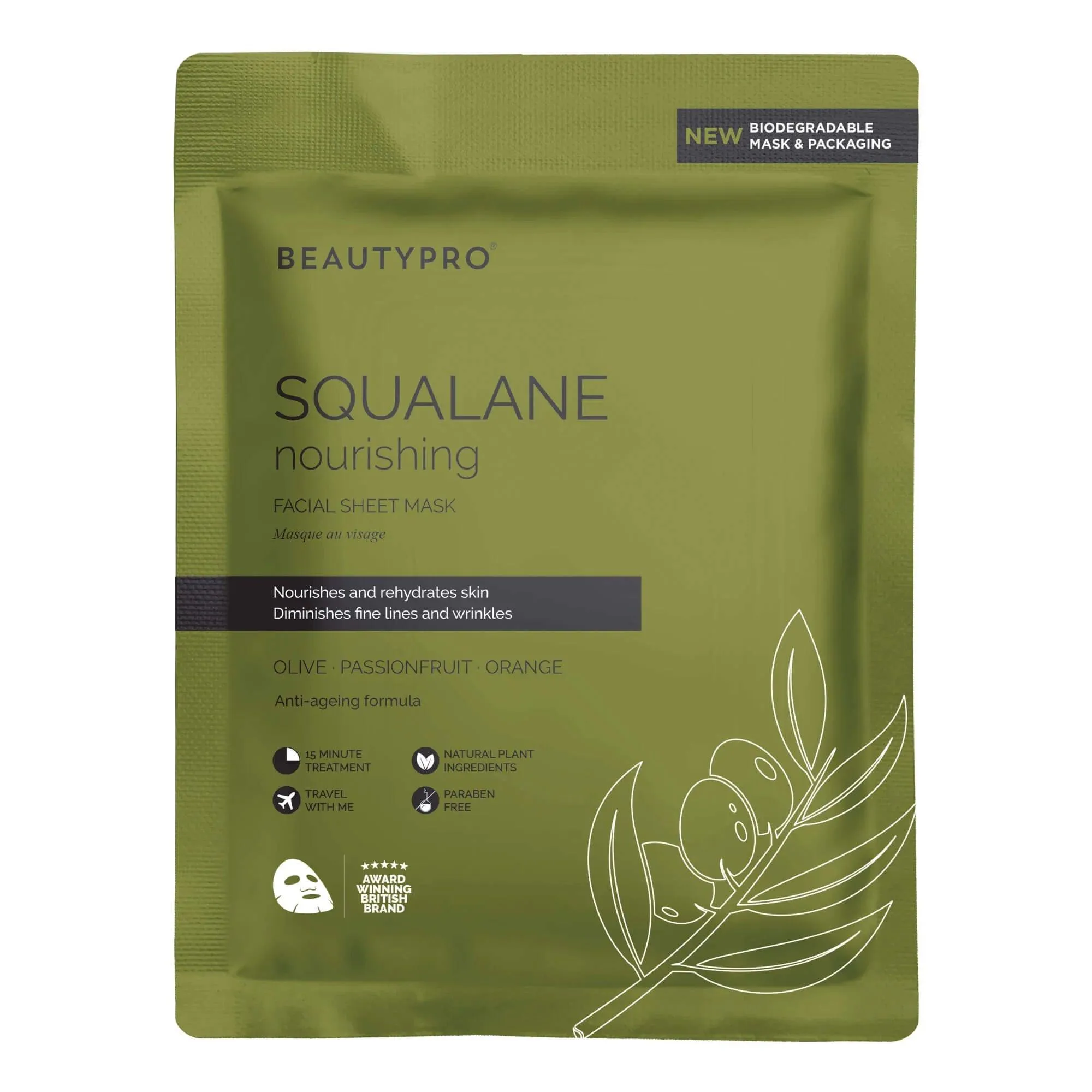 BeautyPro SQUALANE Nourishing Facial Sheet Mask