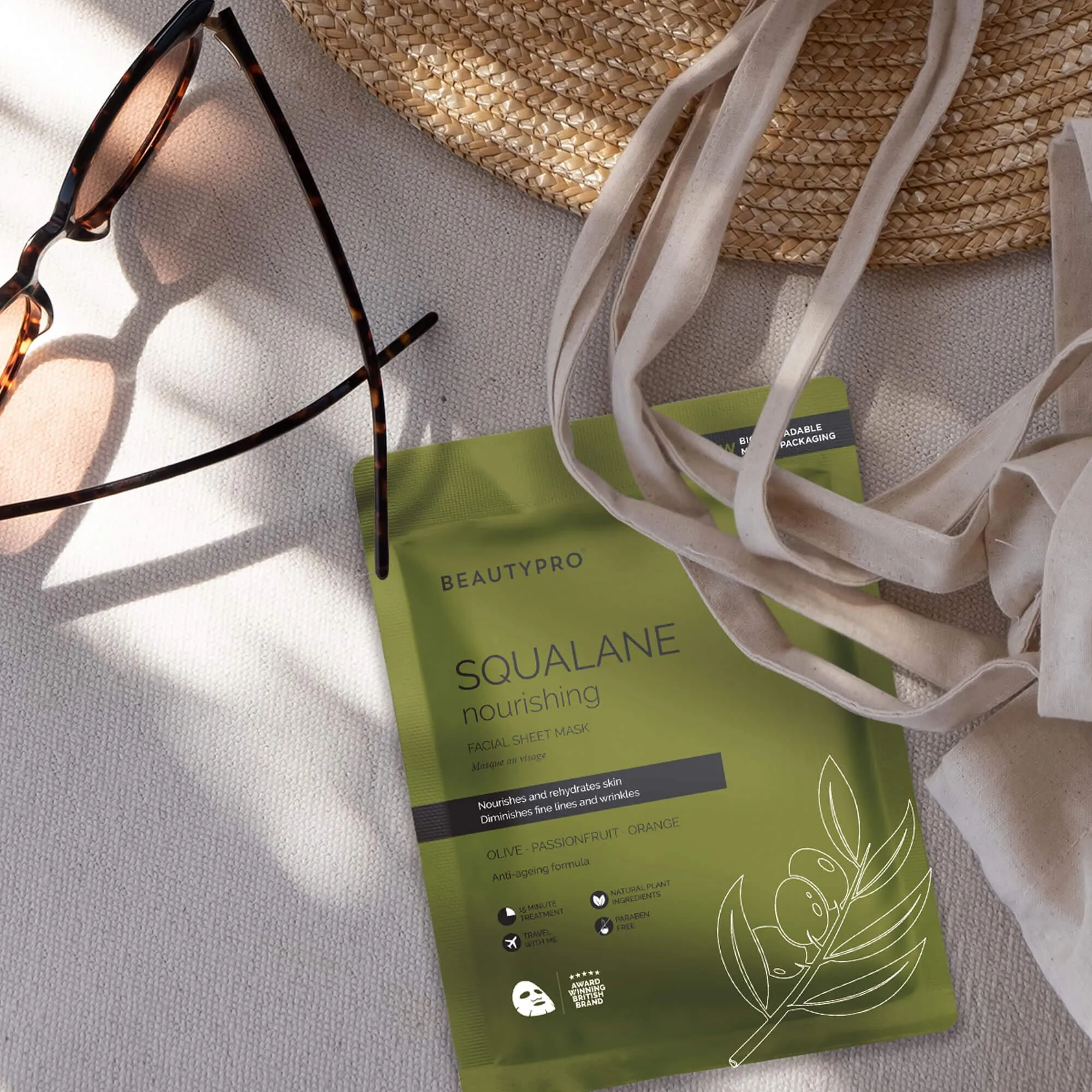 BeautyPro SQUALANE Nourishing Facial Sheet Mask
