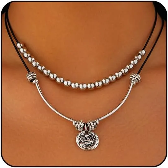 Boho Necklaces for Women - Country Cowgirl & Bohemian Jewelry - Turquoise Western Choker & Vintage Leather Cowboy Hat Necklace