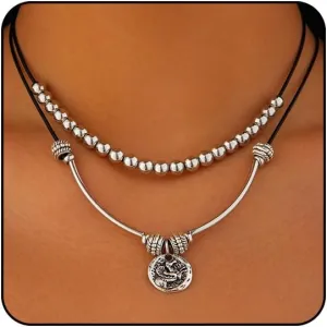 Boho Necklaces for Women - Country Cowgirl & Bohemian Jewelry - Turquoise Western Choker & Vintage Leather Cowboy Hat Necklace