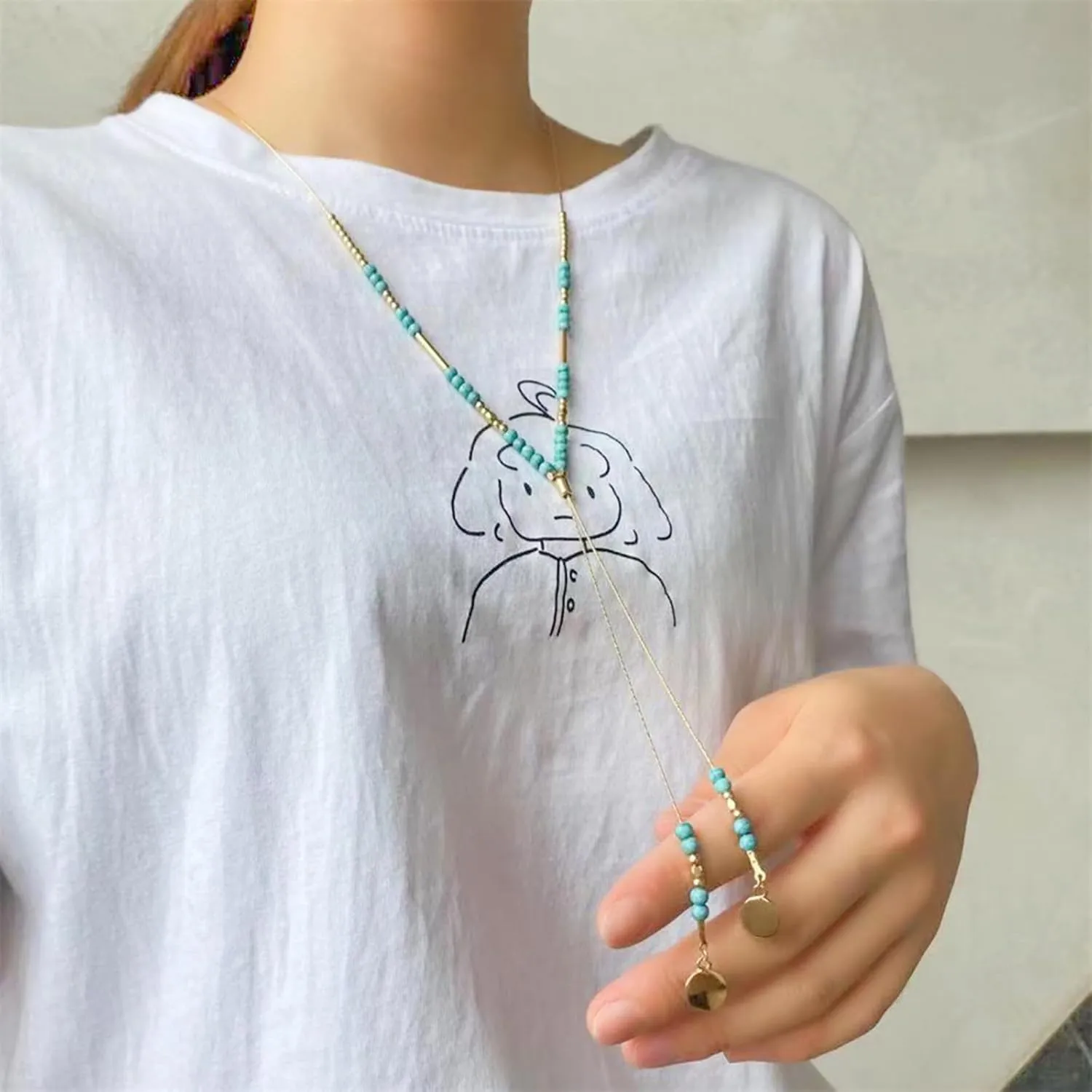 Boho Necklaces for Women - Trendy Western Turquoise Layered Leather Necklace - Beaded Jewelry for Country Concert Rodeo Outfit