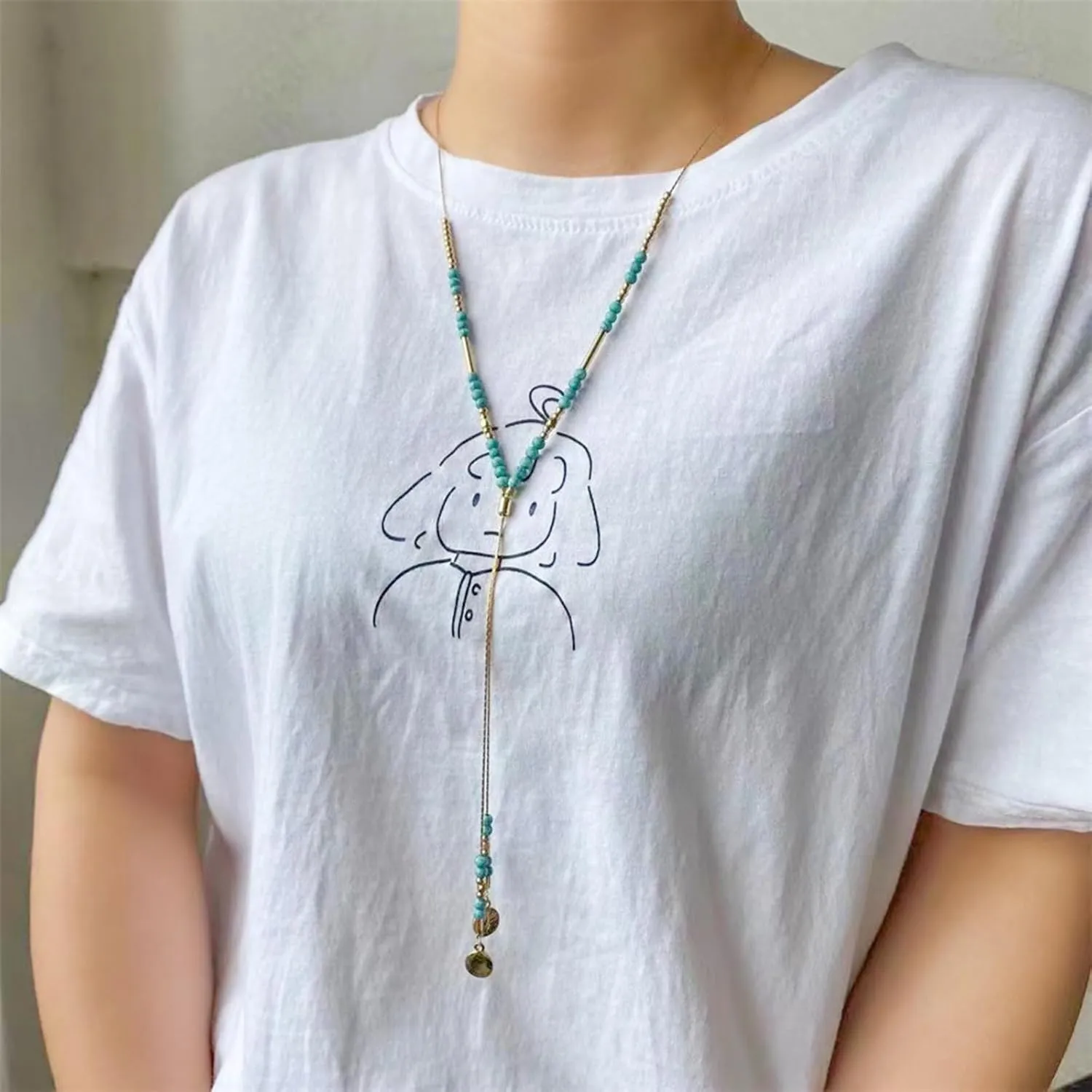 Boho Necklaces for Women - Trendy Western Turquoise Layered Leather Necklace - Beaded Jewelry for Country Concert Rodeo Outfit
