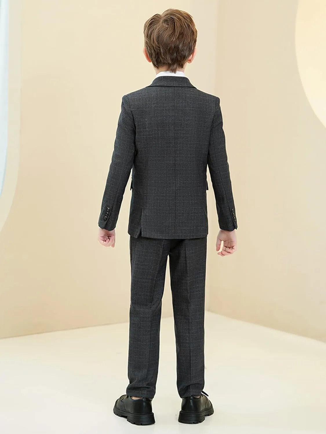 Boys Suits 3 Piece Slim Fit Suit Set Dresswear Ring Bearer Outfit for Boy