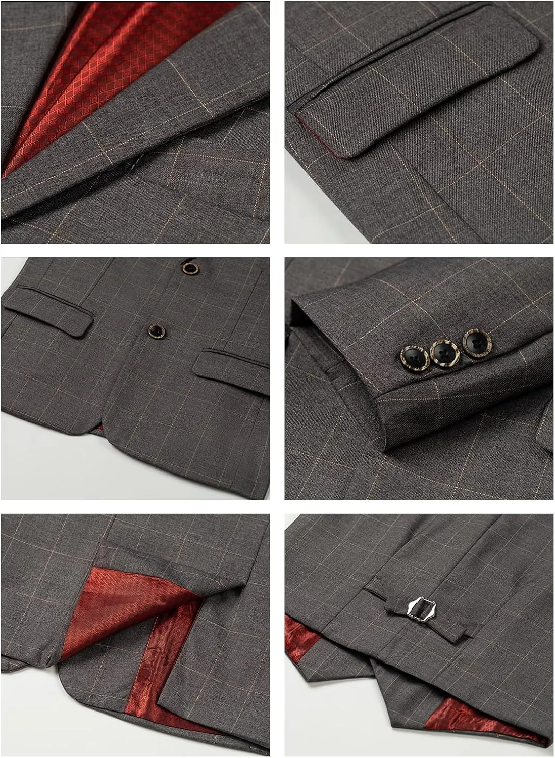 Boys Suits 3 Piece Slim Fit Suit Set Dresswear Ring Bearer Outfit for Boy