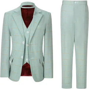 Boys Suits 3 Piece Slim Fit Suit Set Dresswear Ring Bearer Outfit for Boy