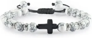 Bracelet for Women Men Women Braided Bracelet 8MM Natural Stone Cross Hematite Bead Bracelets Bangles Prayer Handmade Jewelry Bracelet Jewelry