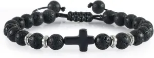 Bracelet for Women Men Women Braided Bracelet 8MM Natural Stone Cross Hematite Bead Bracelets Bangles Prayer Handmade Jewelry Bracelet Jewelry