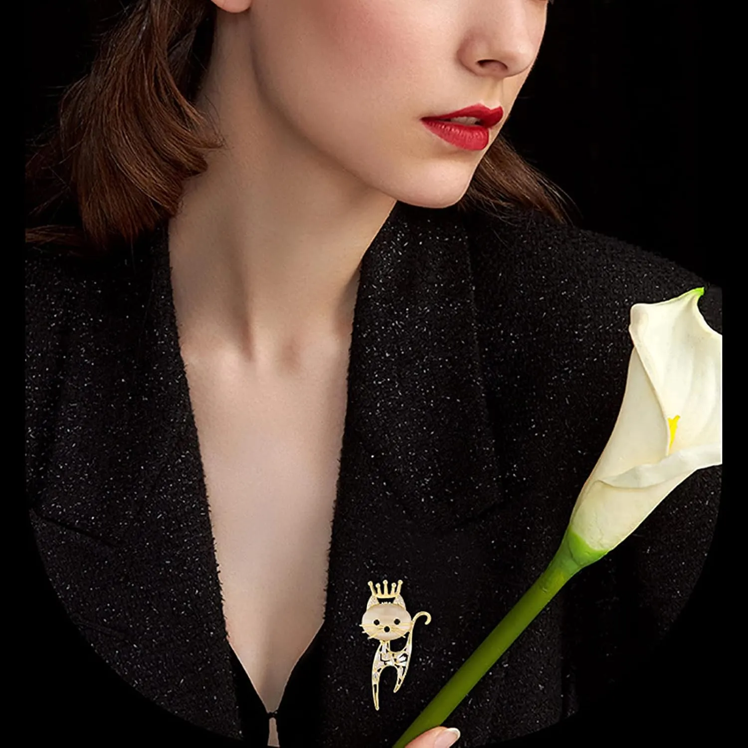 Brooches And Pins For Women Fashion Elegant Flower Broches Lady Costume Jewelry Brooch Pins