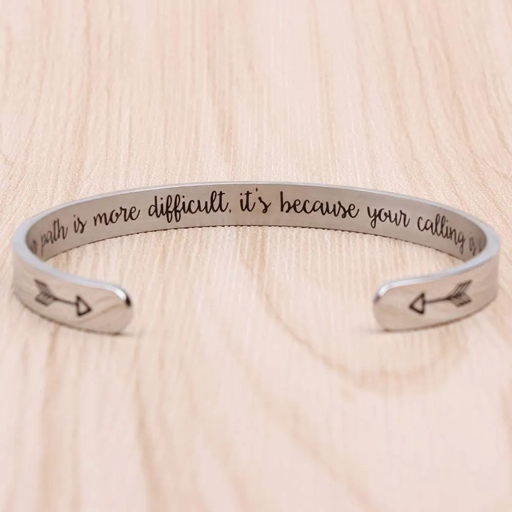 Btysun Inspirational Cuff Bracelet Bangle for Women Teen Girls - Birthday Jewelry Quotes - Friend Gift for Her Mom