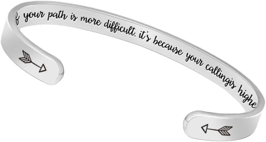 Btysun Inspirational Cuff Bracelet Bangle for Women Teen Girls - Birthday Jewelry Quotes - Friend Gift for Her Mom