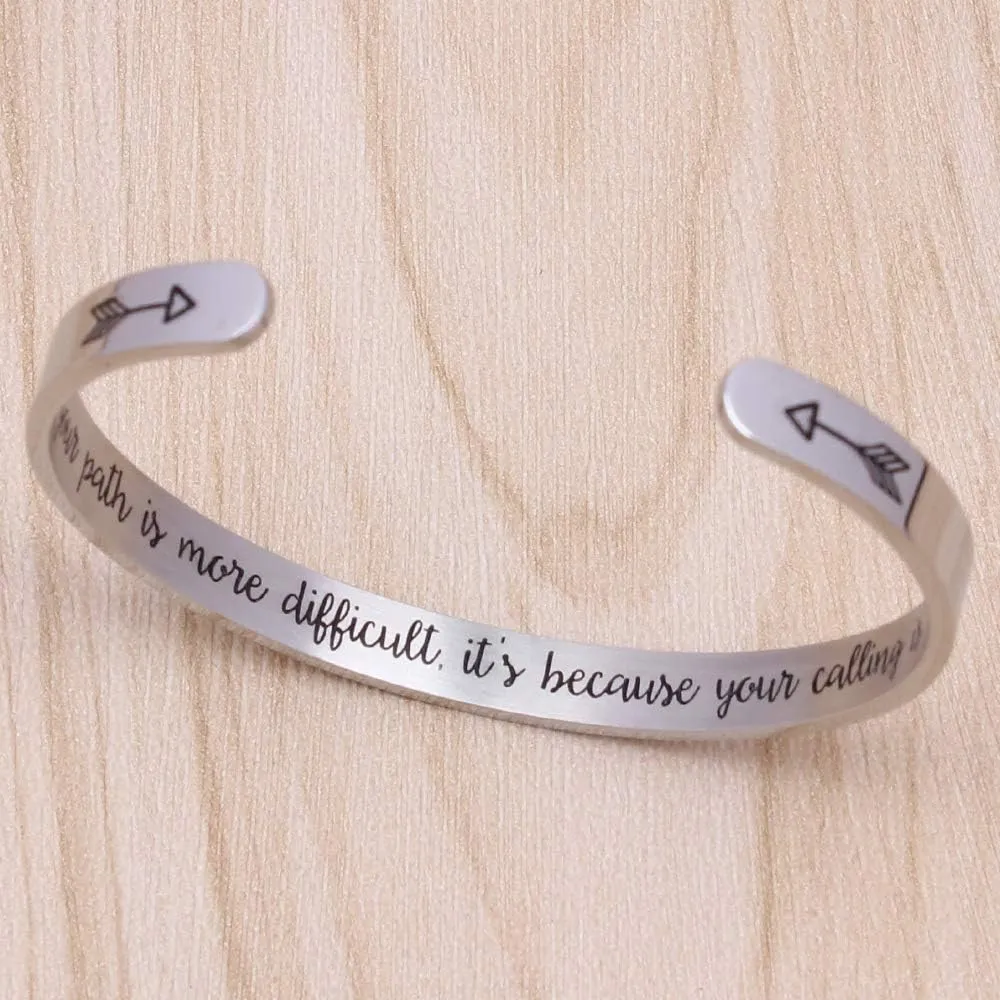 Btysun Inspirational Cuff Bracelet Bangle for Women Teen Girls - Birthday Jewelry Quotes - Friend Gift for Her Mom