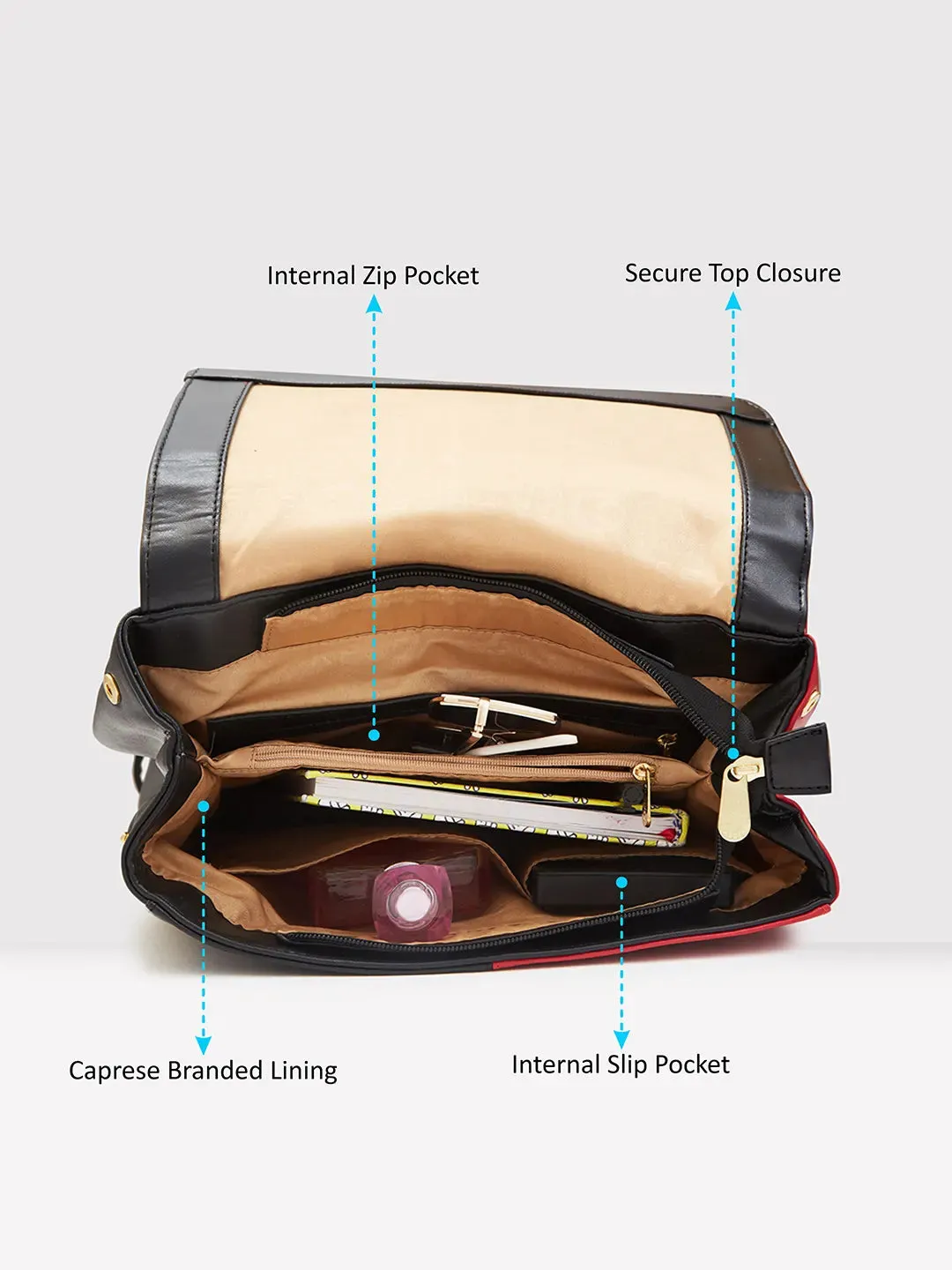 Caprese Lizzy Backpack Medium Black