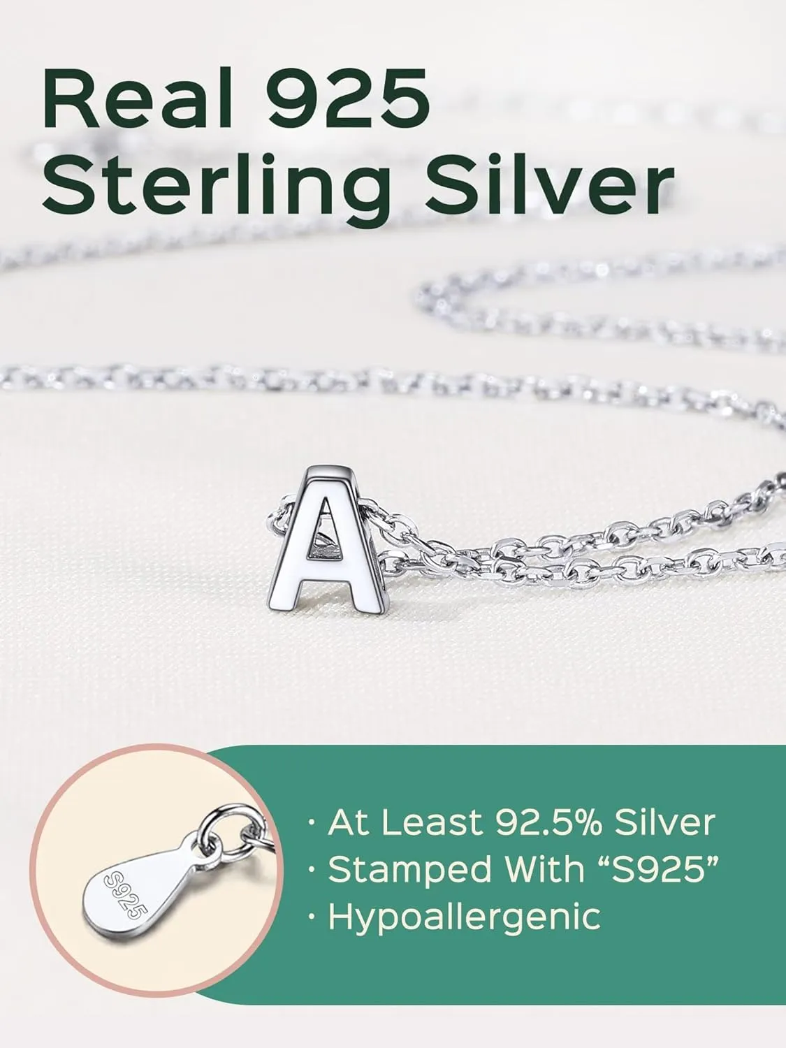 ChicSilver 925 Sterling Silver Initial Ankle Bracelets for Women, Simple Dainty Letter Initial Anklets Beach Foot Chain Alphabet Jewelry