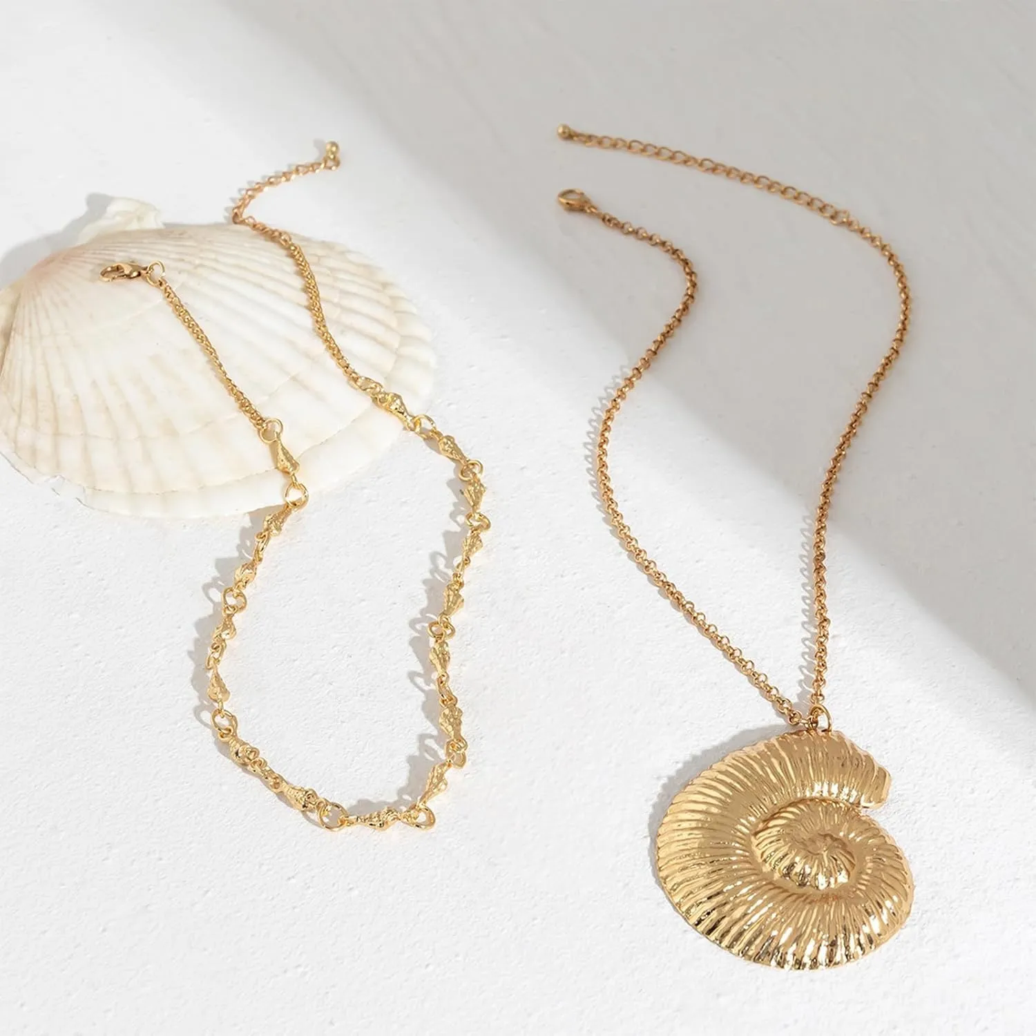 choice of all Beach Starfish Seashell Necklace Adjustable Chain Lightweight Jewelry for Women Summer Vacation Beach Vacation Essentials