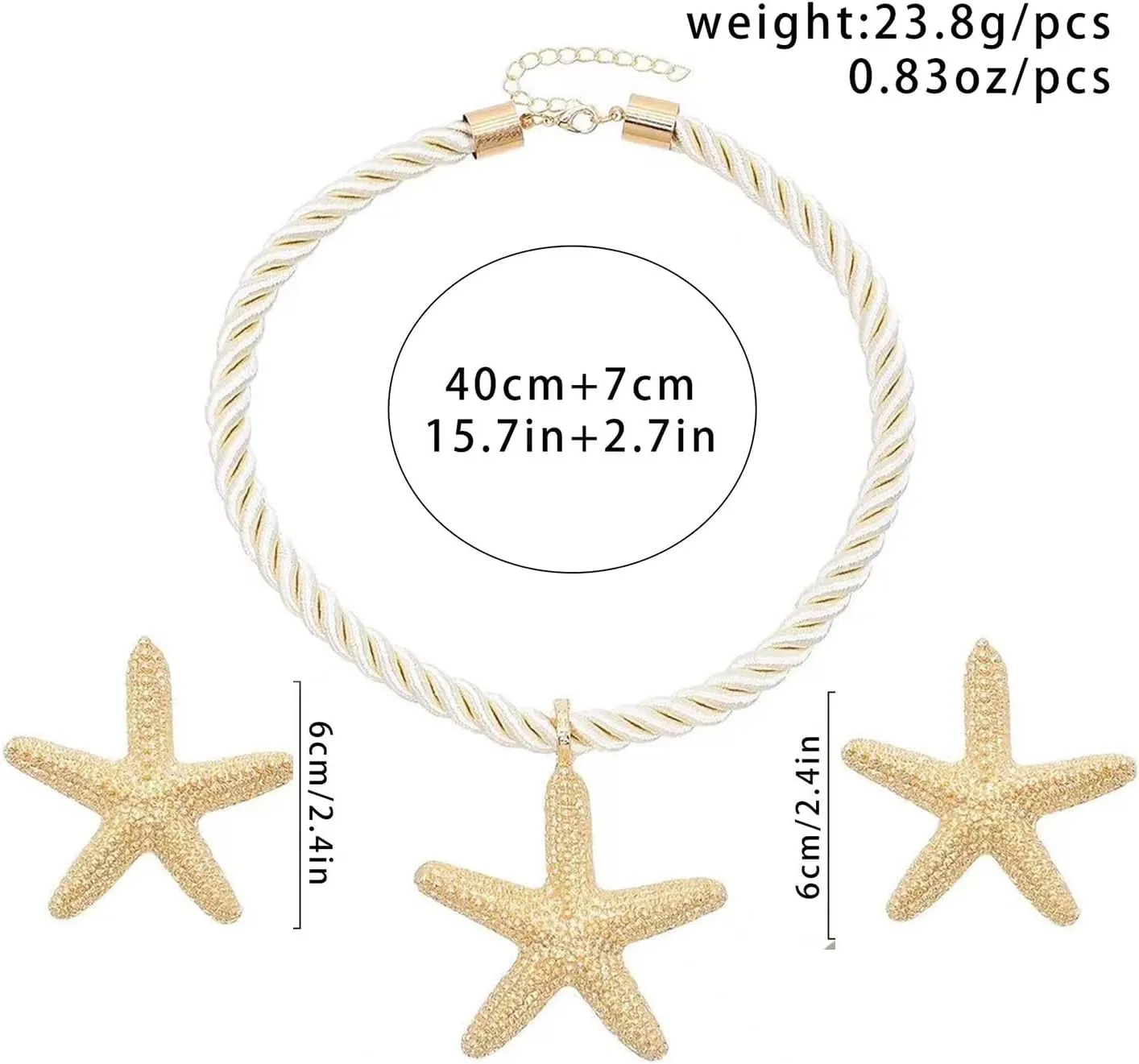choice of all Beach Starfish Seashell Necklace Adjustable Chain Lightweight Jewelry for Women Summer Vacation Beach Vacation Essentials