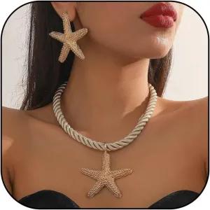 choice of all Beach Starfish Seashell Necklace Adjustable Chain Lightweight Jewelry for Women Summer Vacation Beach Vacation Essentials