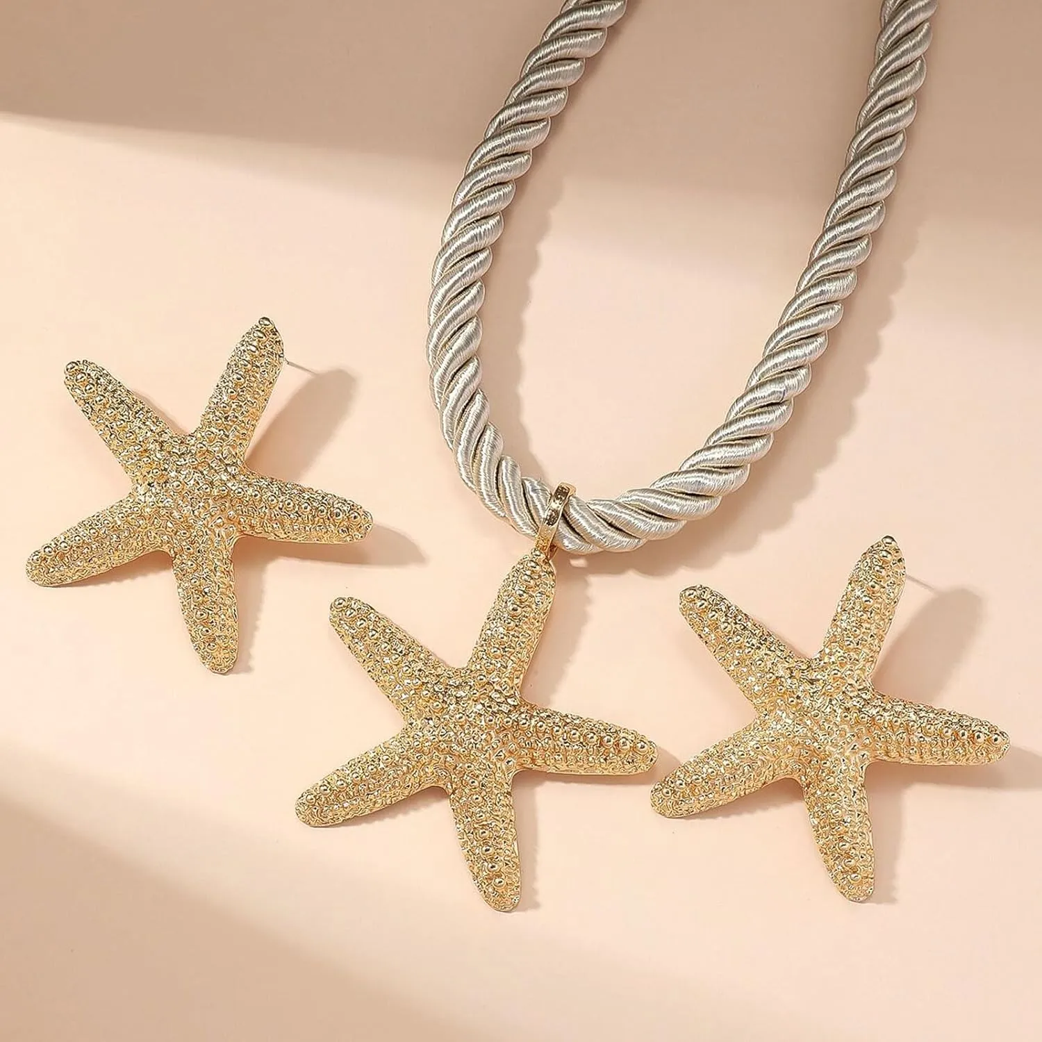 choice of all Beach Starfish Seashell Necklace Adjustable Chain Lightweight Jewelry for Women Summer Vacation Beach Vacation Essentials