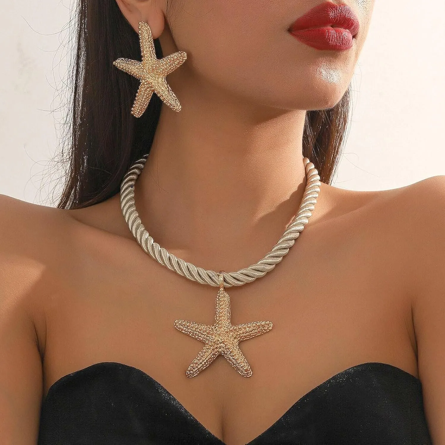 choice of all Beach Starfish Seashell Necklace Adjustable Chain Lightweight Jewelry for Women Summer Vacation Beach Vacation Essentials
