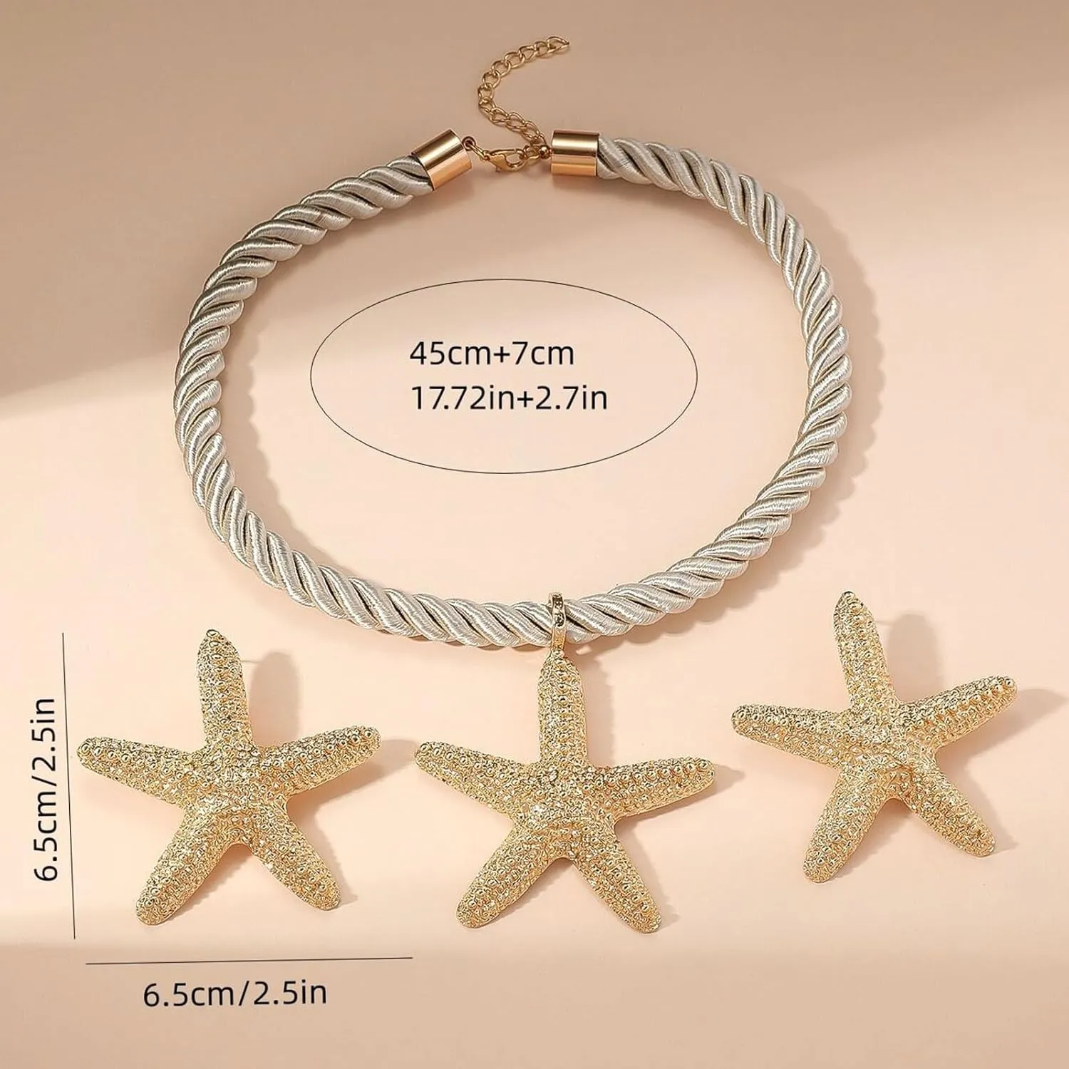 choice of all Beach Starfish Seashell Necklace Adjustable Chain Lightweight Jewelry for Women Summer Vacation Beach Vacation Essentials