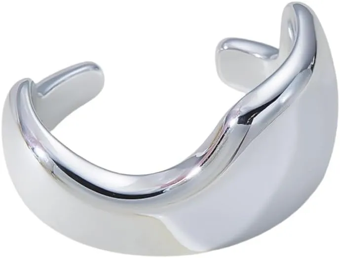 Chunky Acrylic Bangle Bracelets for Women Acrylic Cuff Bangle Bold Statement Bracelet Trendy Wide Wrist Cuff Bracelets Irregular Opening Bracelet Dainty Jewelry Gift