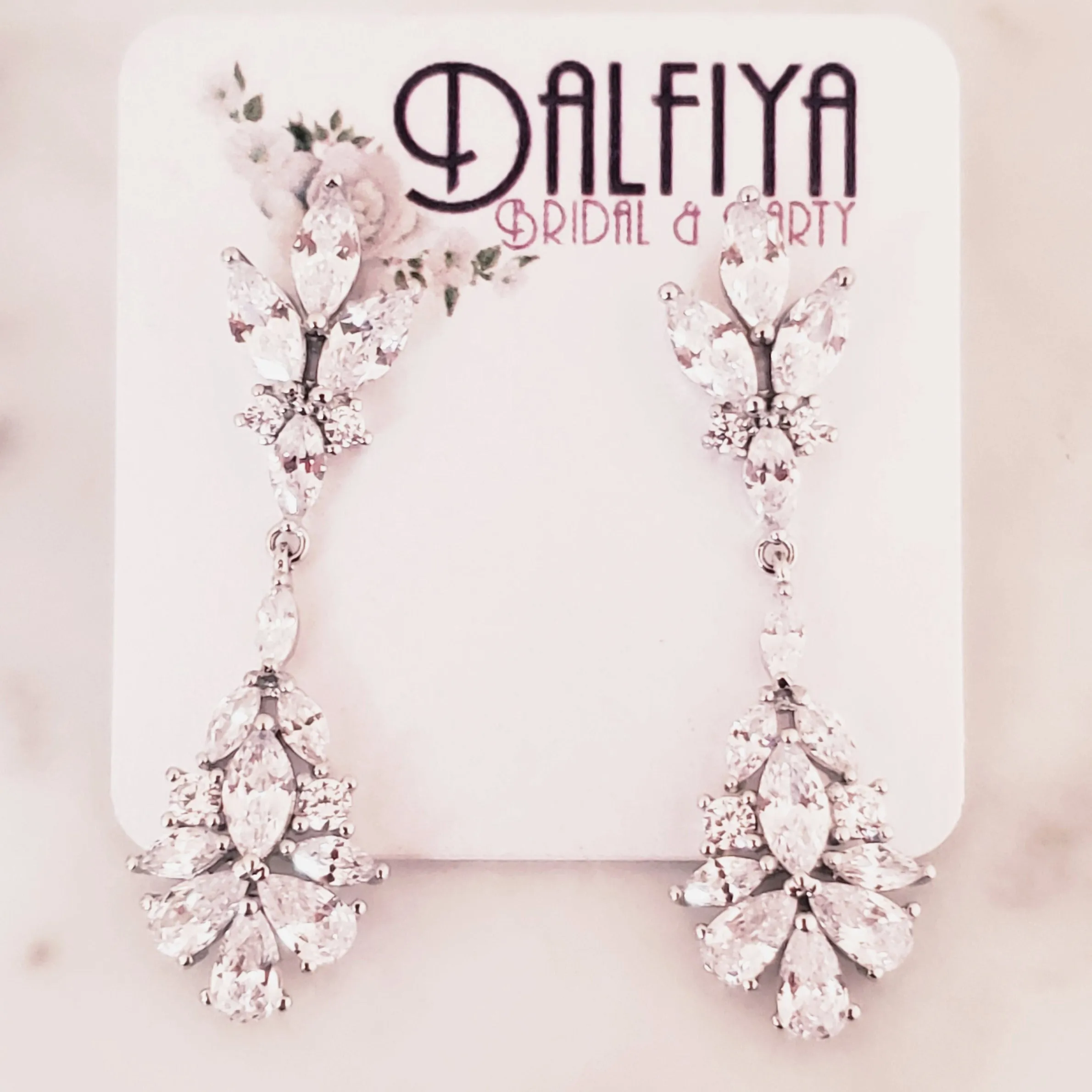 Classic CZ Wedding Earrings