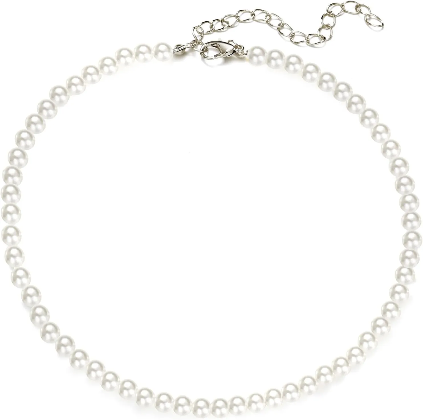 Classic Pearl Necklace for Women - White Pearl Necklace, Elegant Jewelry - Pearl Strands, Pearl Jewelry for Women