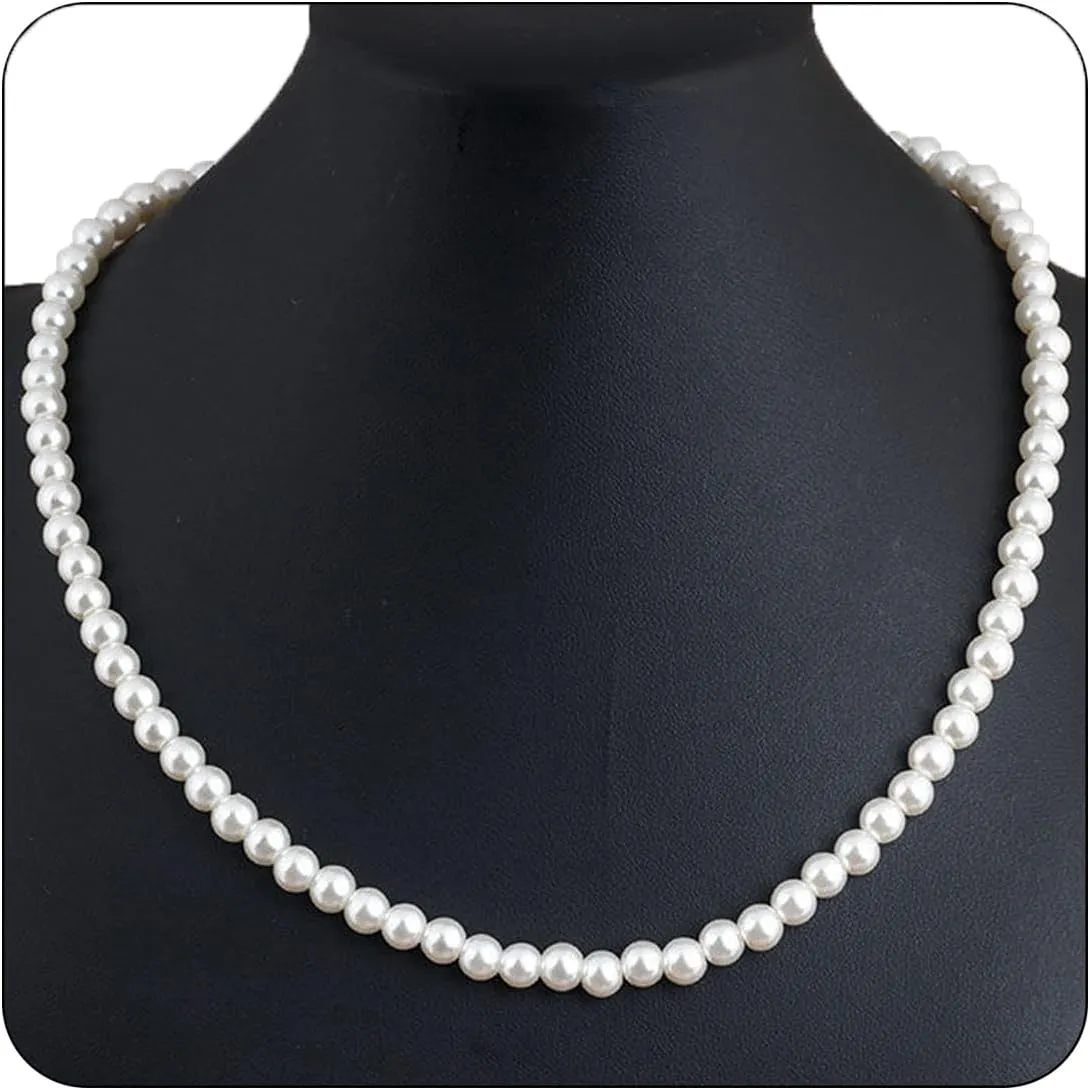 Classic Pearl Necklace for Women - White Pearl Necklace, Elegant Jewelry - Pearl Strands, Pearl Jewelry for Women