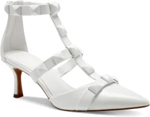 Cufflinks Inc. INC Womens Gilana Ankle Strap Pointed Toe Pumps White 8.5 Medium (B,M)