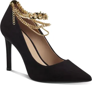 Cufflinks Inc. Women's Sadelle Micro Suede Dressy Pumps Medium - Black Mc, 10