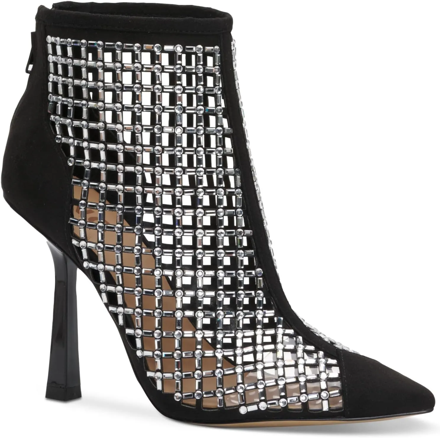 Cufflinks Inc. Women's Senalda Rhinestone Cage Ankle Boots Medium - Black, 7.5