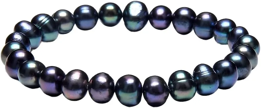 Cultured Freshwater Pearl Stretch Bracelets For Women Multicolored Strand Bracelet Jewelry Gift